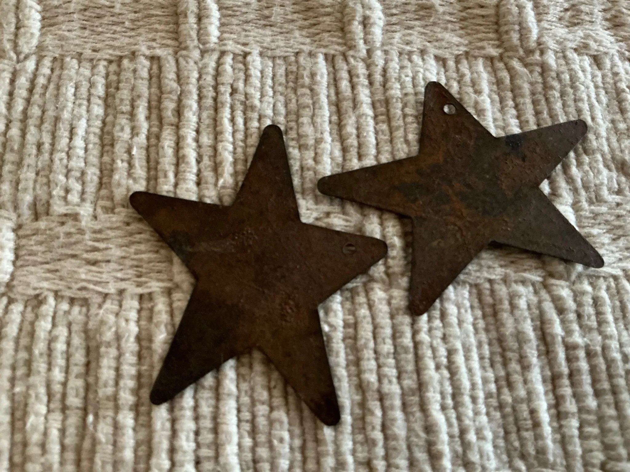 Artisan Made Rusty Stars & Hearts Pendants #7363