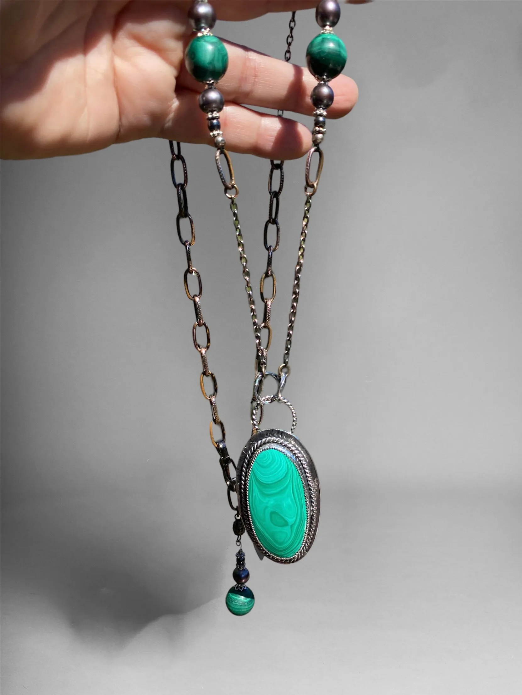 Artisan Malachite Boho Necklace