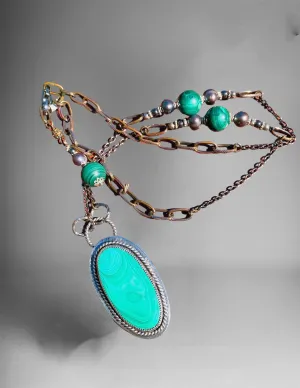 Artisan Malachite Boho Necklace