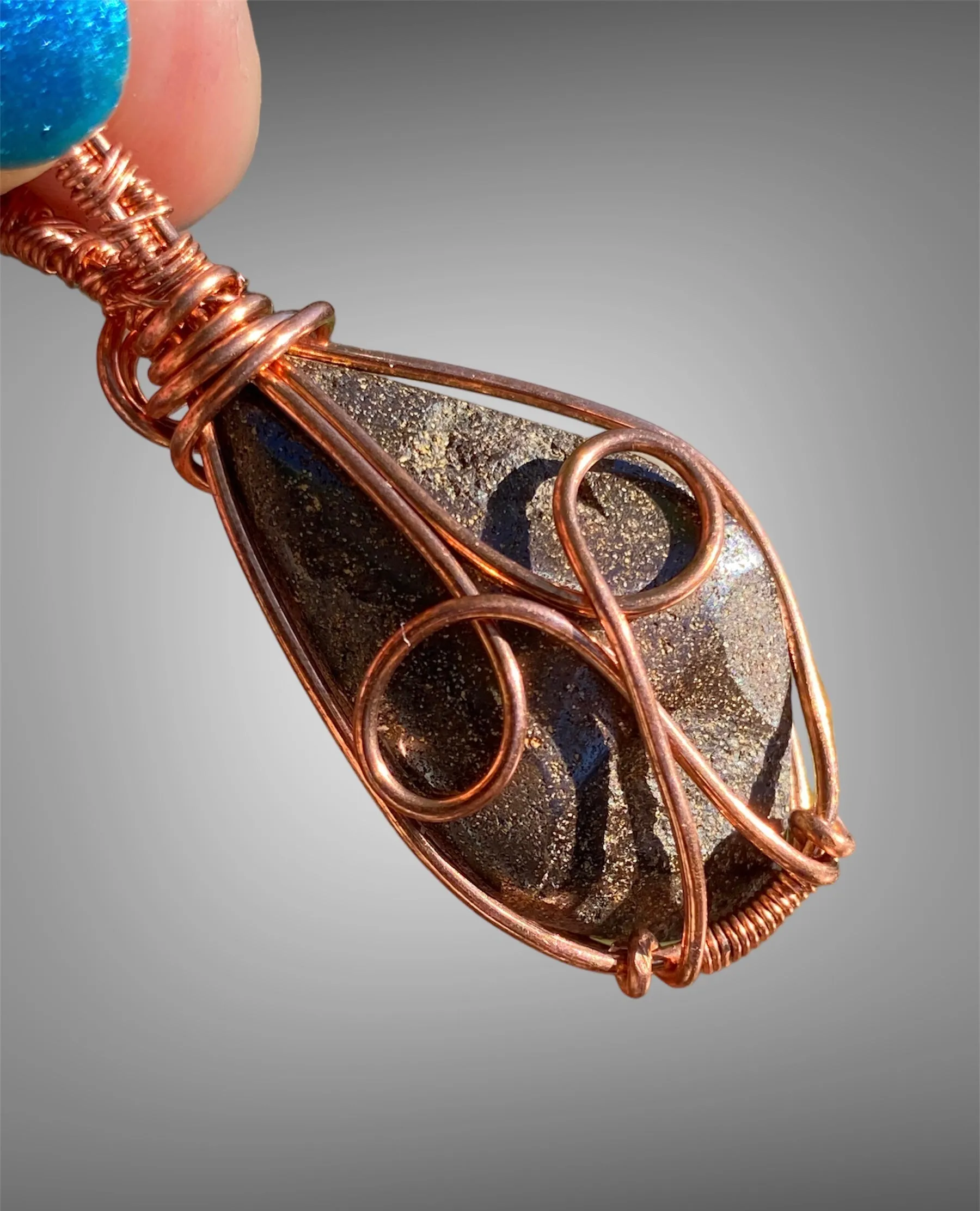 Australian Boulder Opal Wire Wrap Pendants