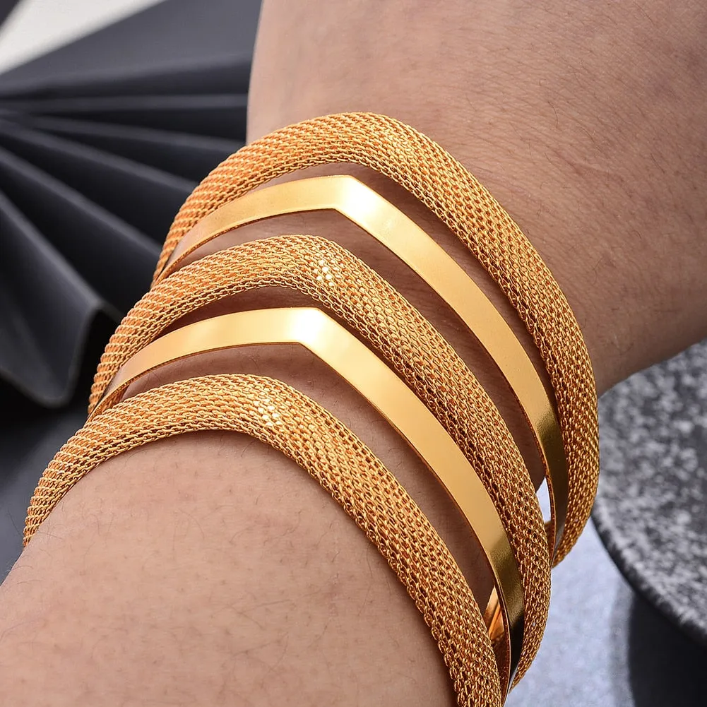 Bangles Arabic Dubai Bangles For Women Summer Cooper Bangles  Ethiopian African Cuff  Bracelets