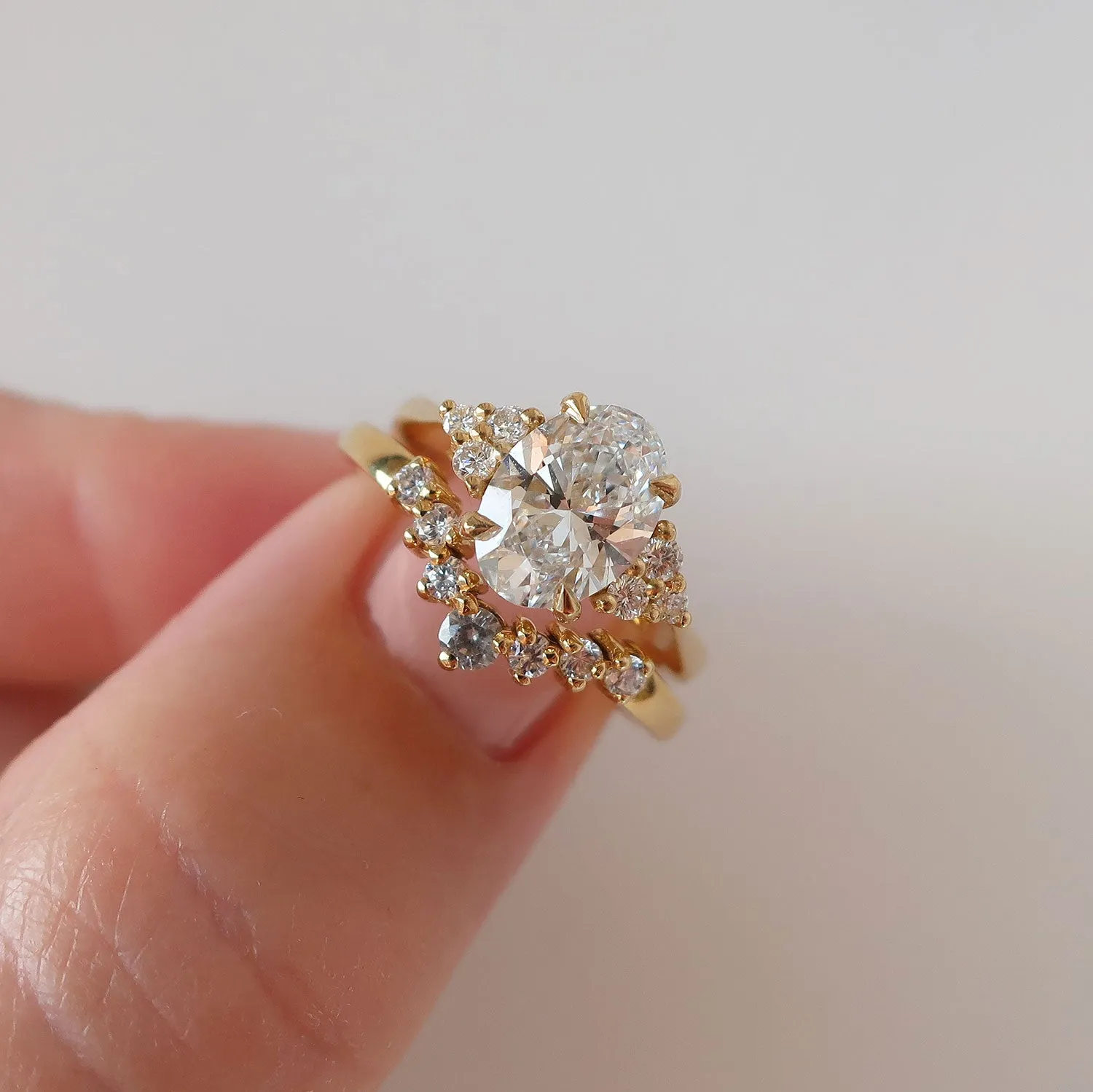 Bespoke George Ethical Diamond Cluster Engagement Ring