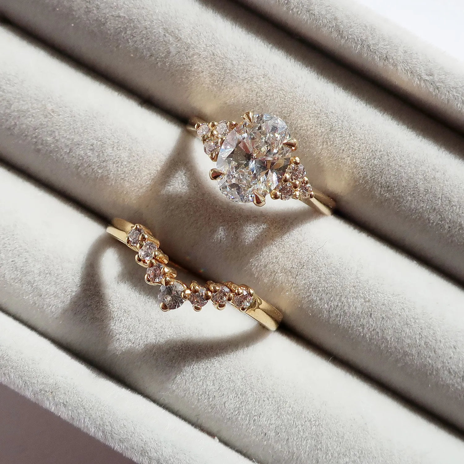 Bespoke George Ethical Diamond Cluster Engagement Ring