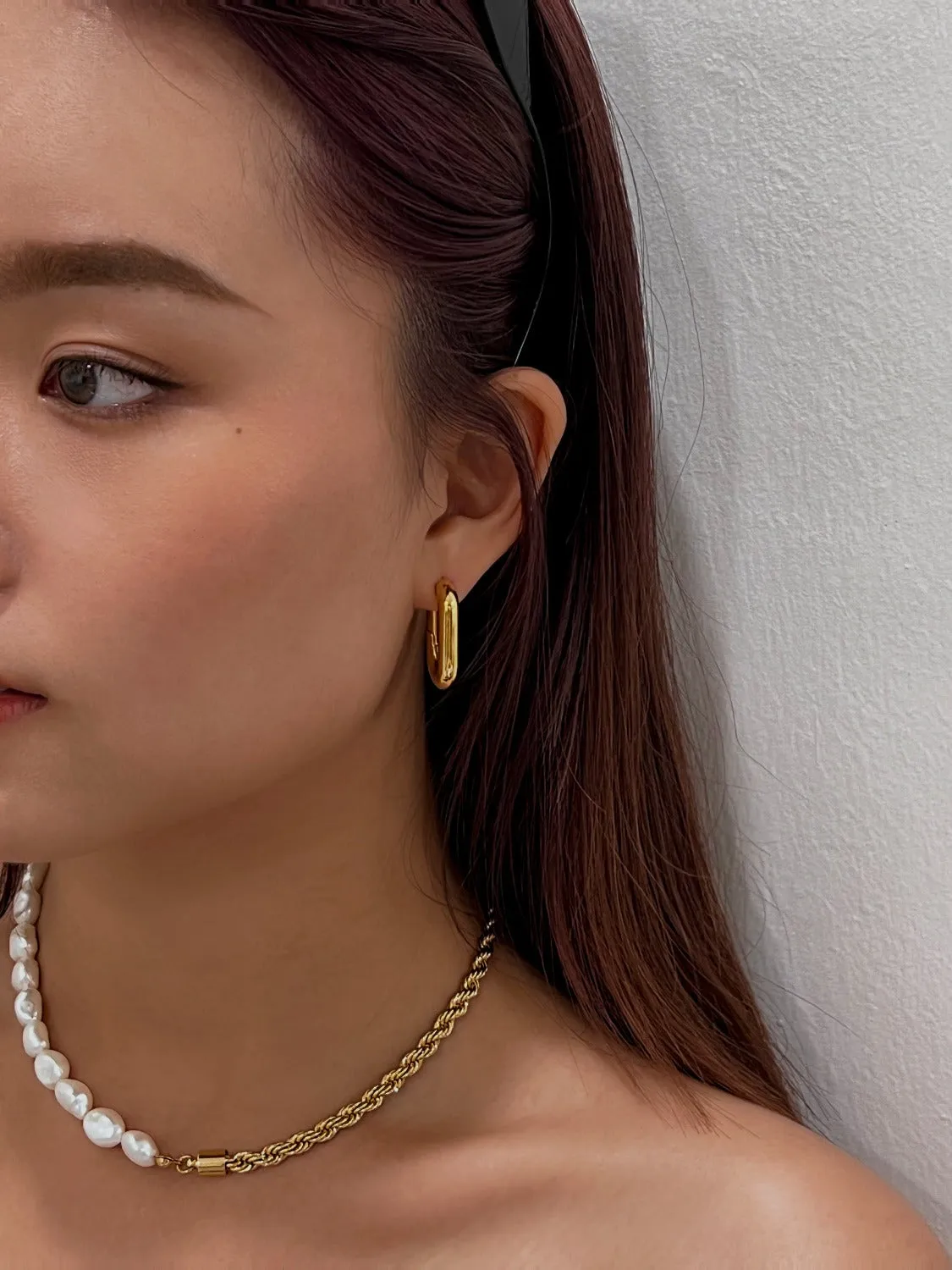 Blair Half Pearl Half Rope Chain Necklace