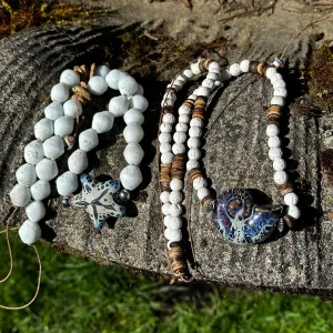 Boho Chic Beaded Beachy Necklaces with Starfish and Shell Pendants