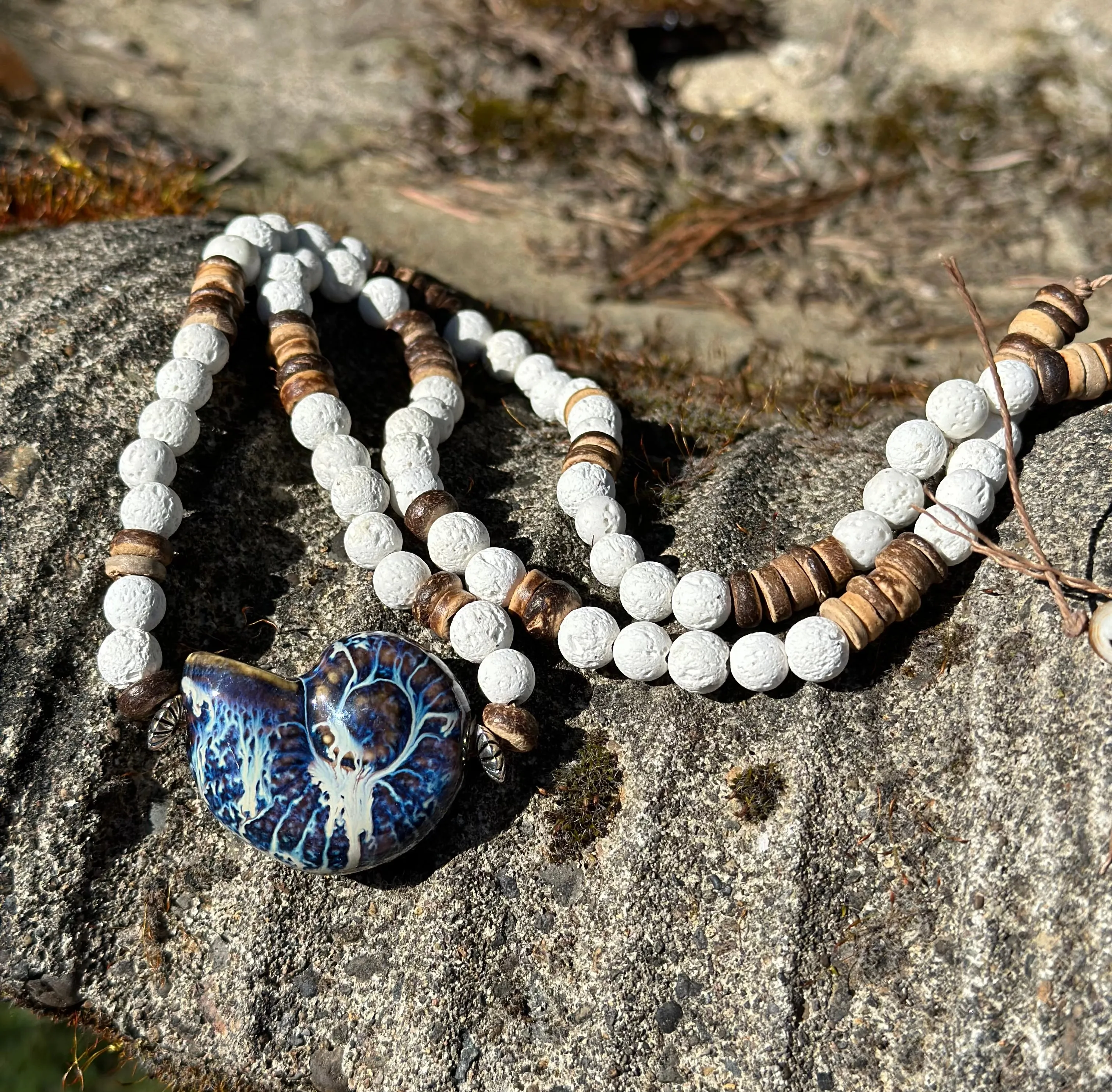Boho Chic Beaded Beachy Necklaces with Starfish and Shell Pendants