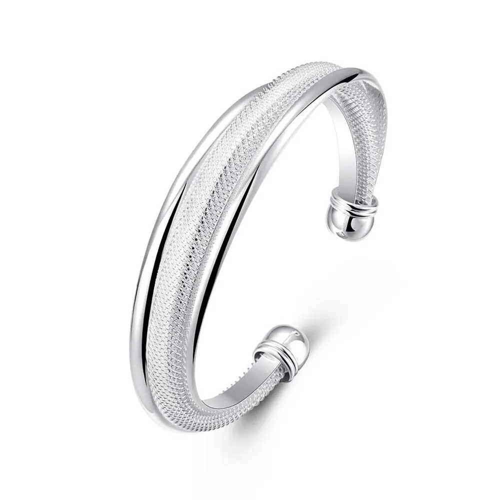 Bracelets For Women Beveled Geometric Opening Copper Bracelet