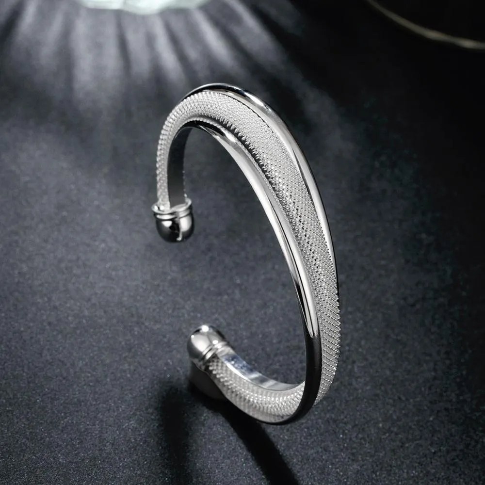 Bracelets For Women Beveled Geometric Opening Copper Bracelet