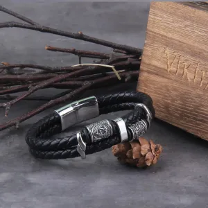 Bracelets Men Amulet Runes Bangles Adjustable Handmade