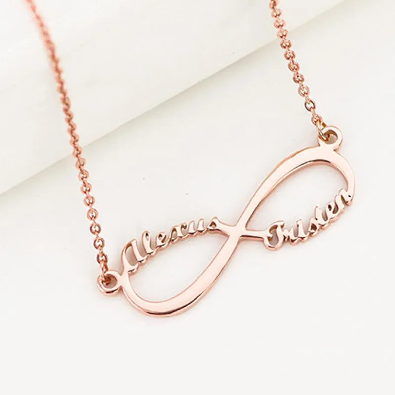 Bridesmaid Gifts Personalized Name Necklace Custom Word Necklace Minimal Script Name Necklace
