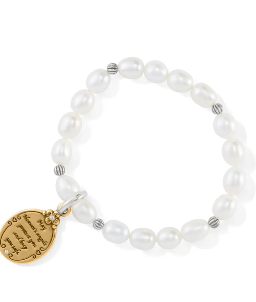Brighton Guardian Angel Pearl Stretch Bracelet