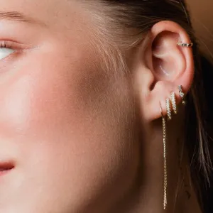 Bruno - baguette hoop earrings