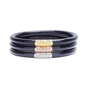 BuDhaGirl | Set of Three | Three Kings All Weather Bangles in Navy