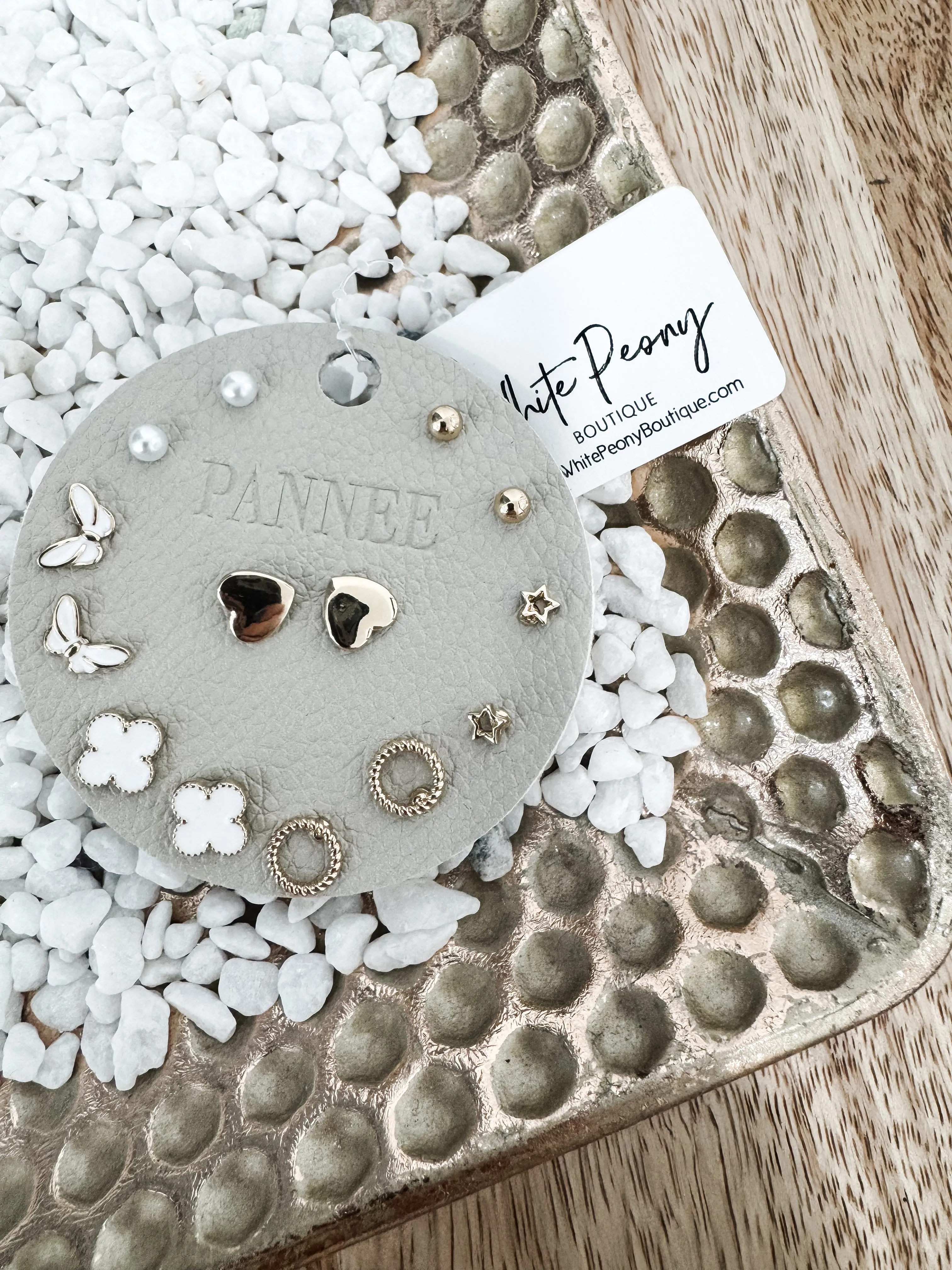 Butterfly and Pearl Earring Set *Final Sale*
