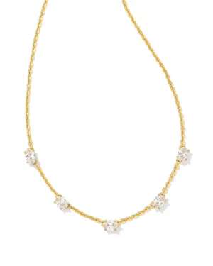 Cailin Crystal Strand Necklace Gold