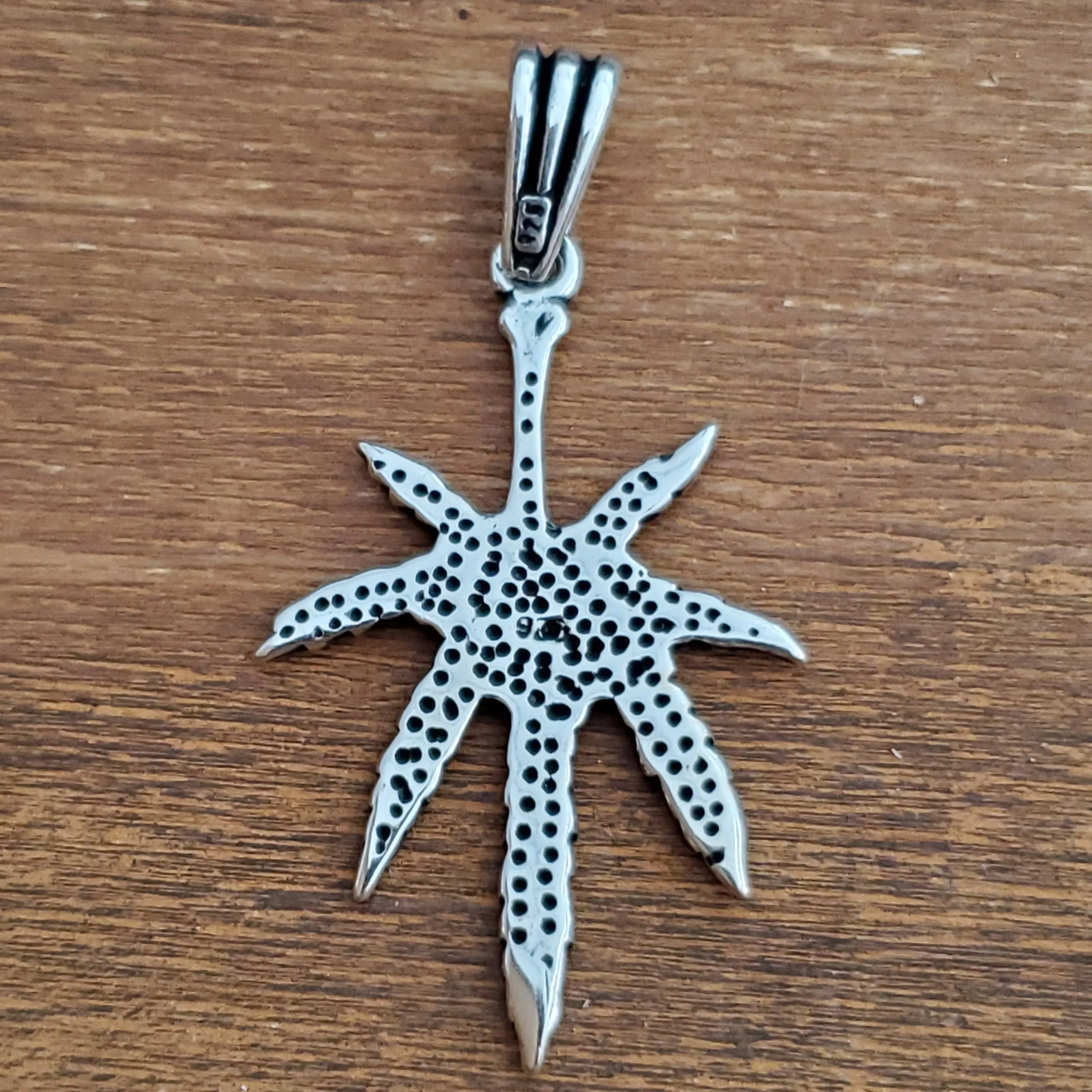 Canna Leaf .925 Sterling Silver Charm Boho Pendant
