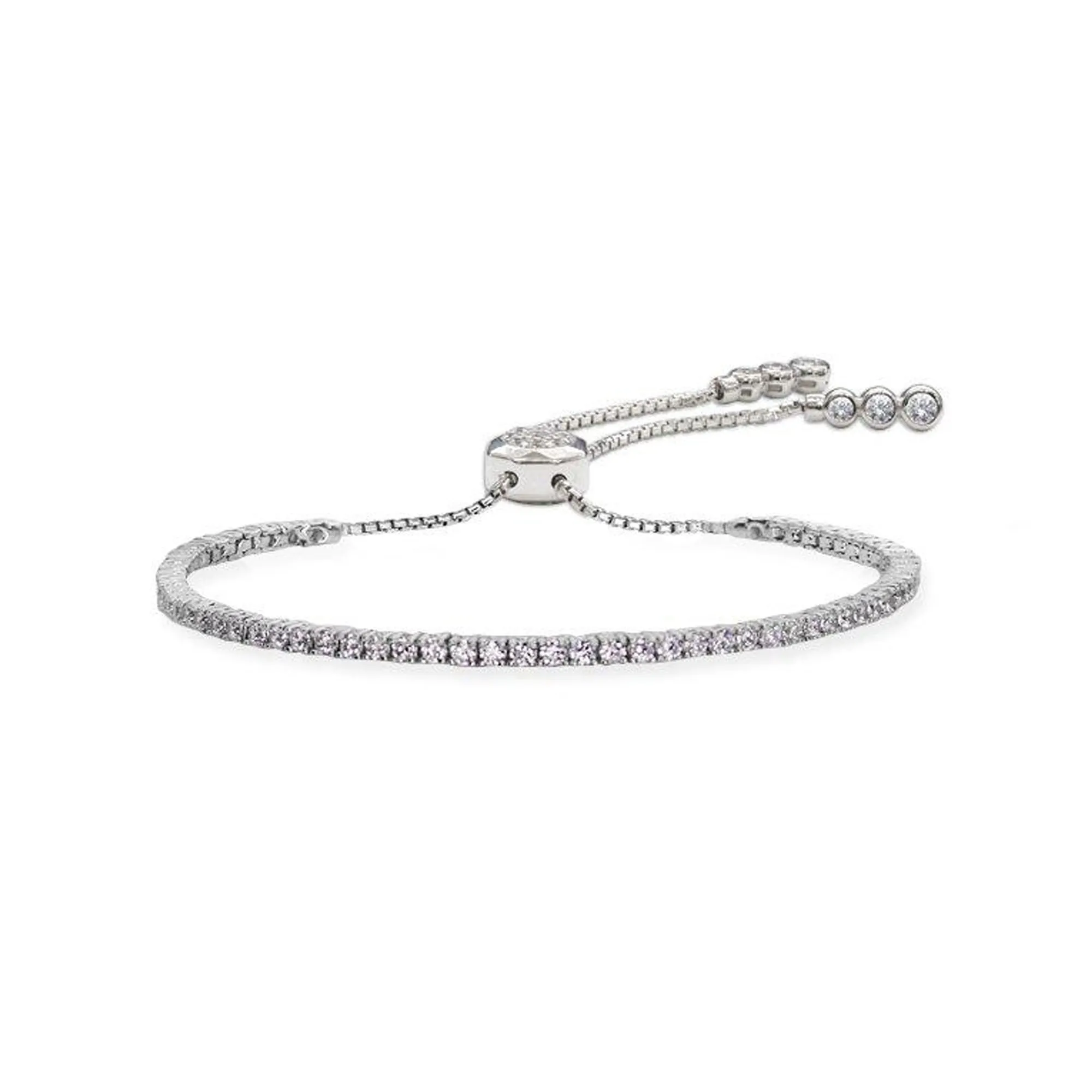 Carat* London White Gold Plated CZ Lexi Tennis Bracelet