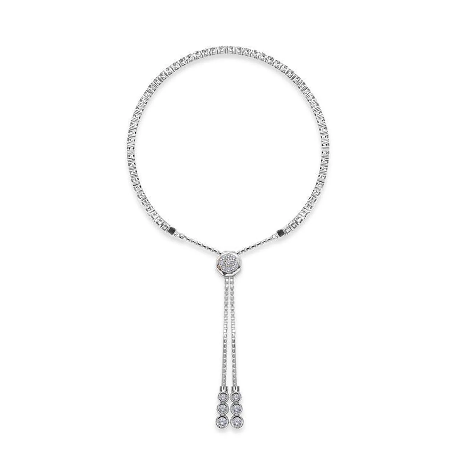 Carat* London White Gold Plated CZ Lexi Tennis Bracelet