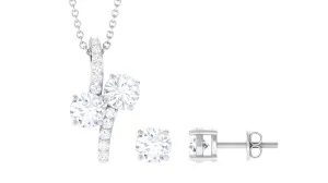 Certified Moissanite Minimal Jewelry Set