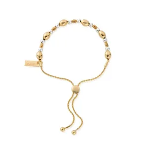 ChloBo Sterling Silver Gold Plated Sparkle Oval Adjuster Bracelet D