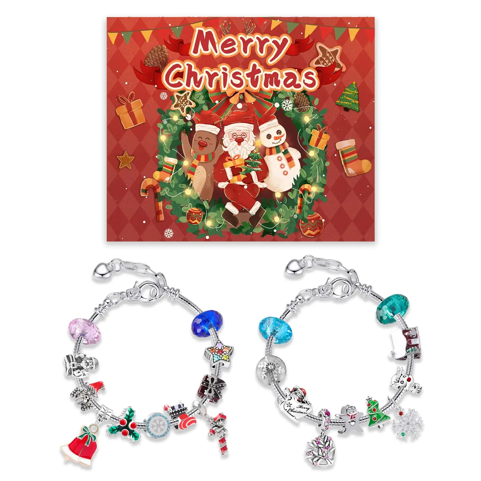 Christmas Countdown Calendar with Bracelet Charms
