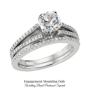 Classic Diamond Band Engagement Rings - Split Shank Settings