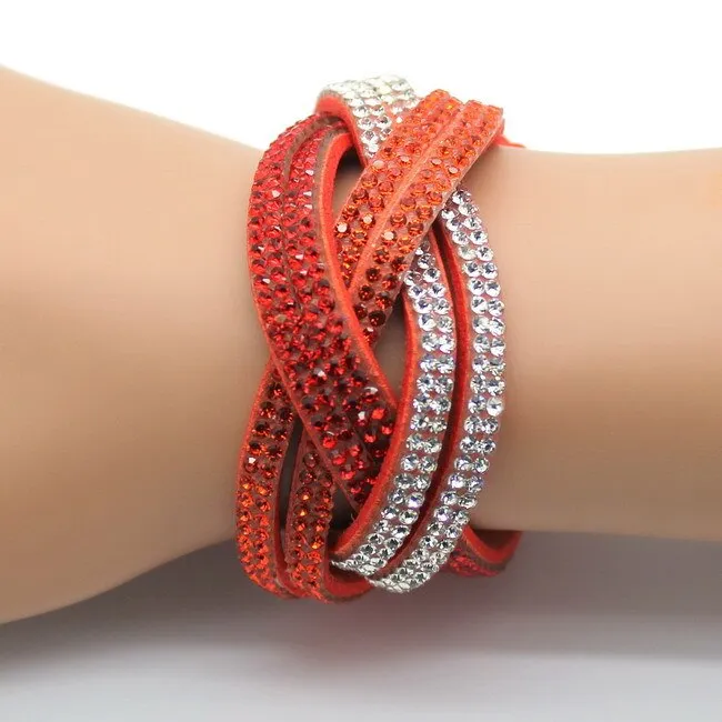 Classic Female Leather Bracelet Bangles