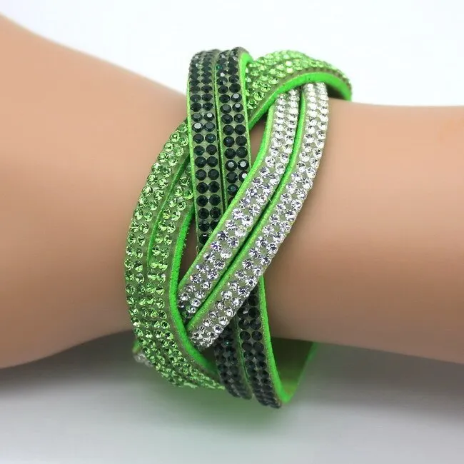 Classic Female Leather Bracelet Bangles