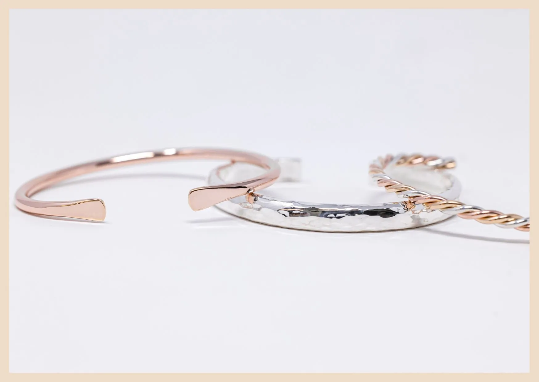 Classic Rose Gold Bangle Cuff Bracelet