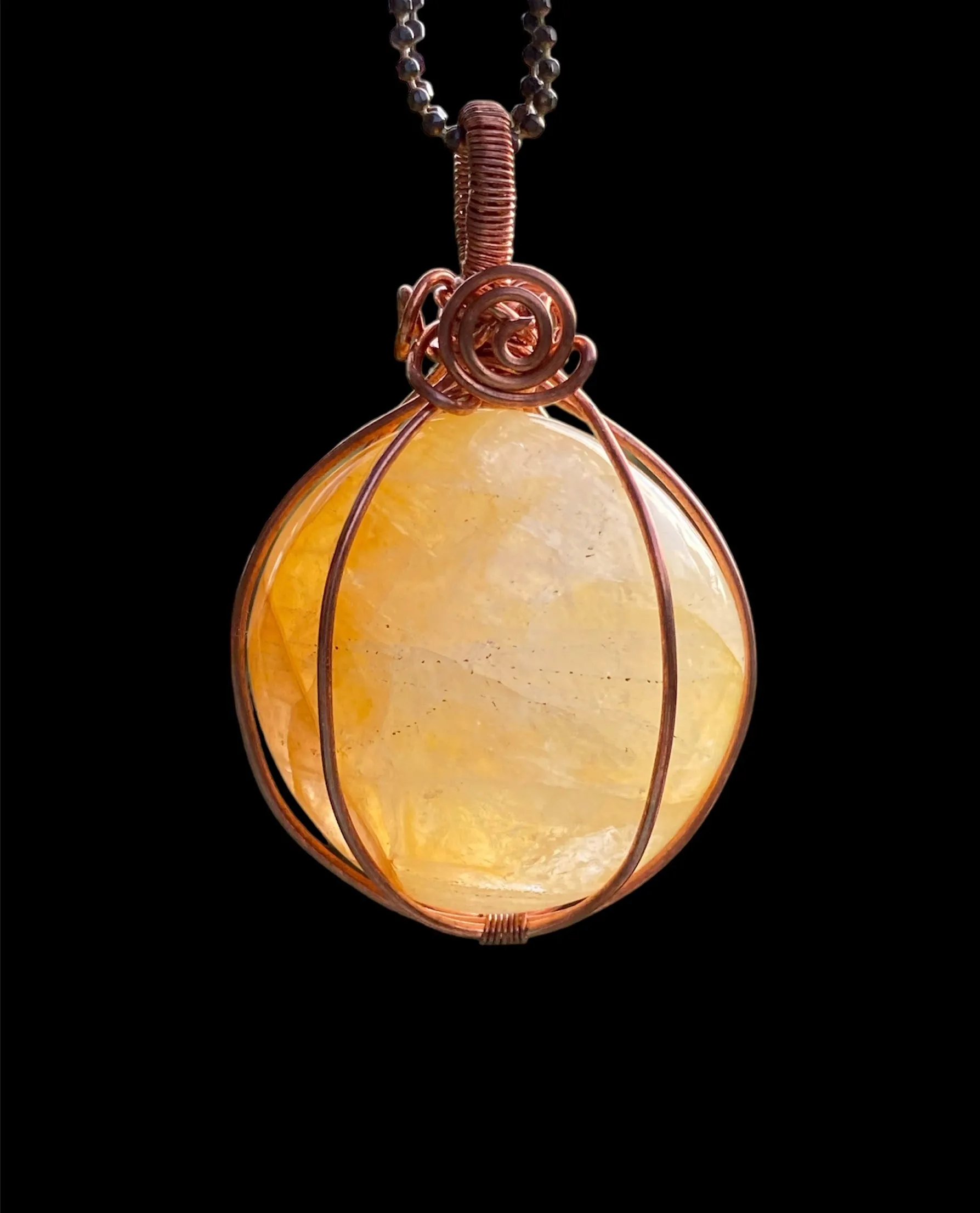 Copper Wire Wrapped Gemstone Pendants