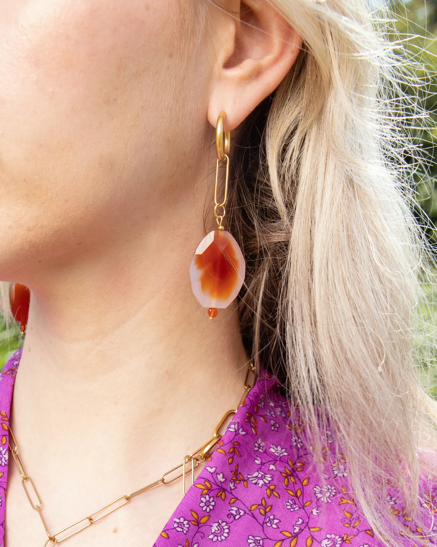 Crush on Asia Earrings * gold-toned
