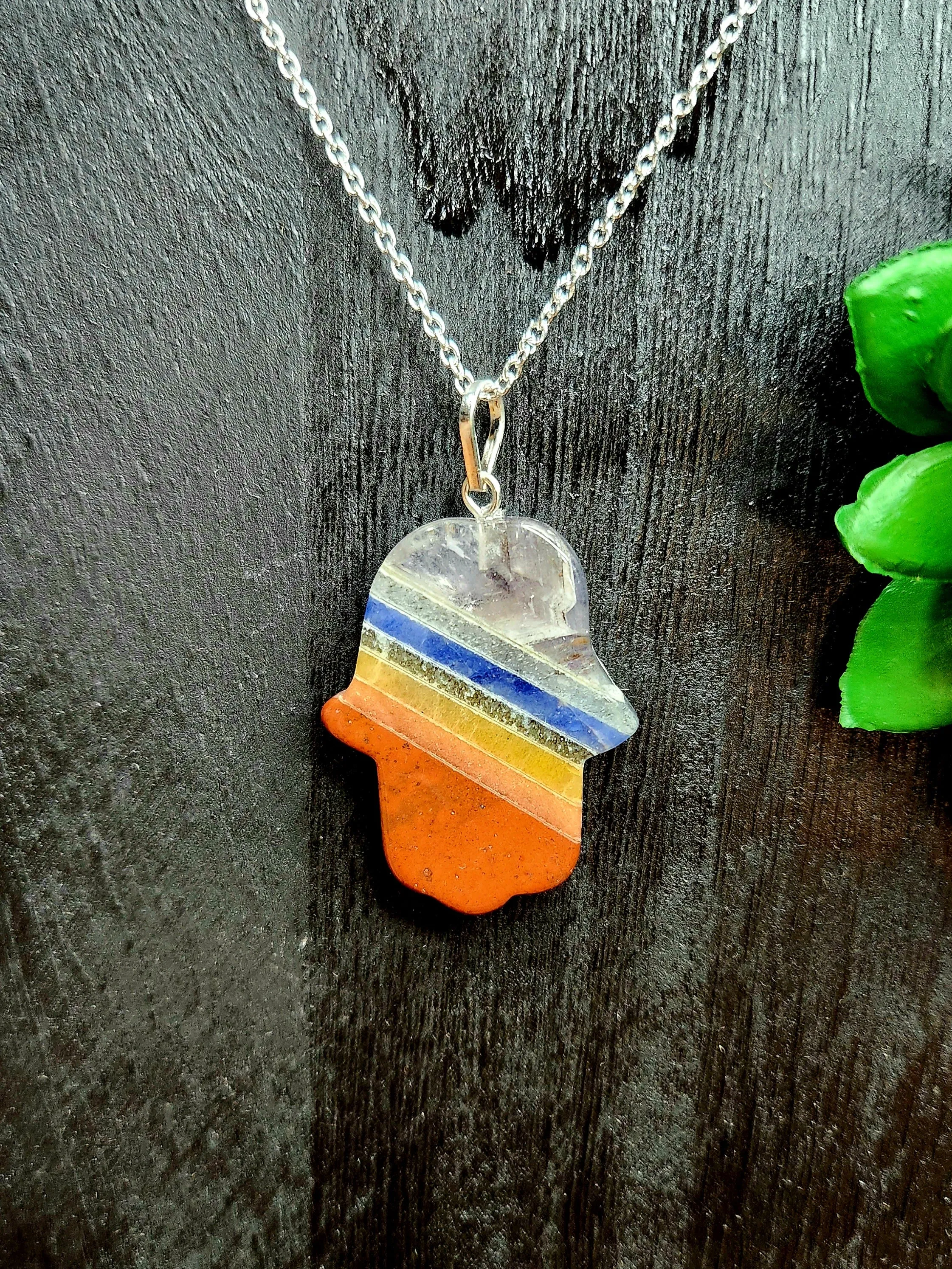 Crystal Hamsa Pendants