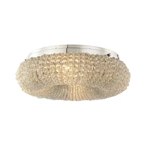 Crystal Ring 13" Wide 4-Light Semi Flush Mount