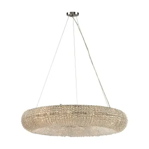 Crystal Ring 37" Wide 12-Light Chandelier
