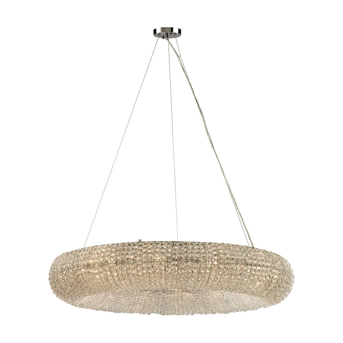 Crystal Ring 37" Wide 12-Light Chandelier