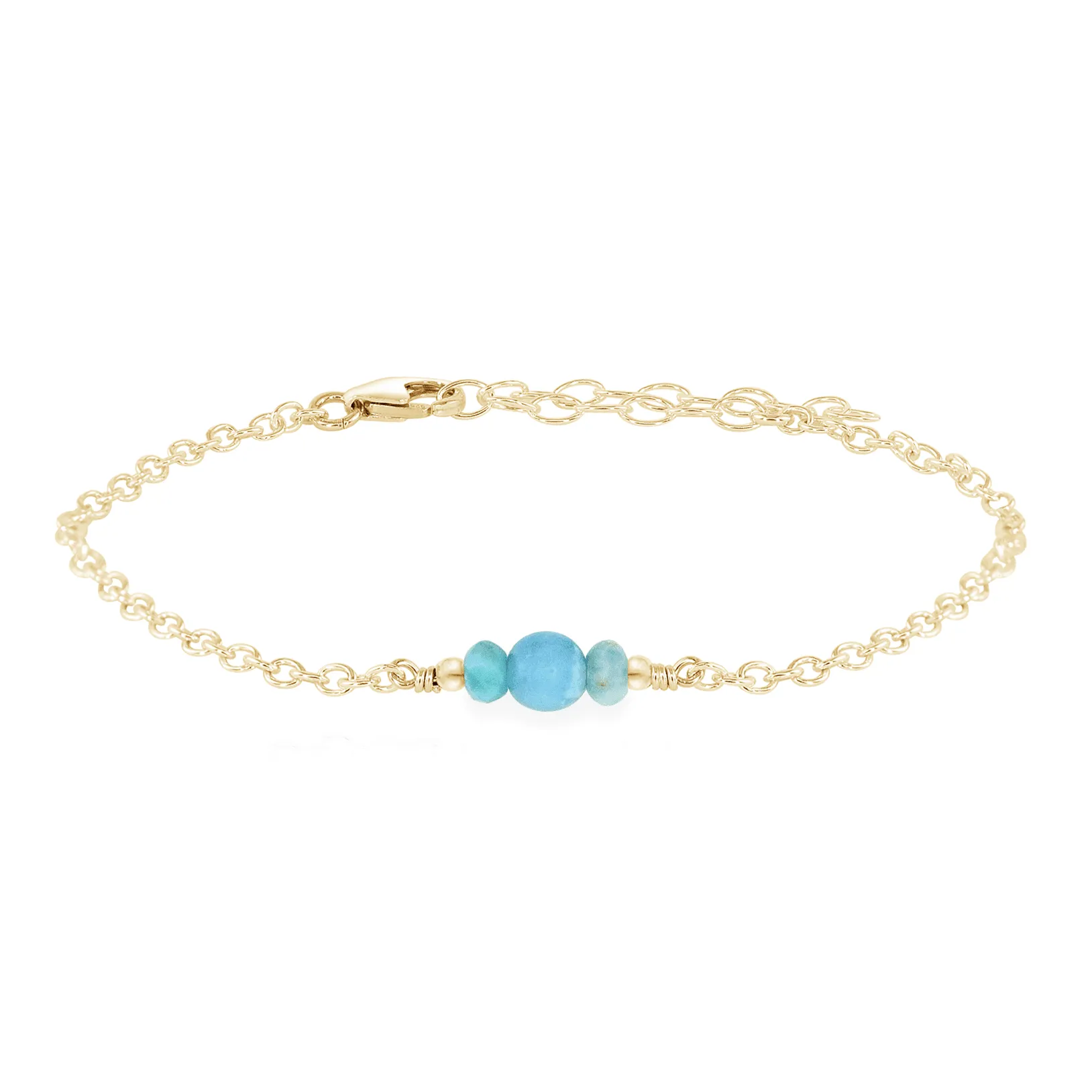 Dainty Larimar Gemstone Bracelet
