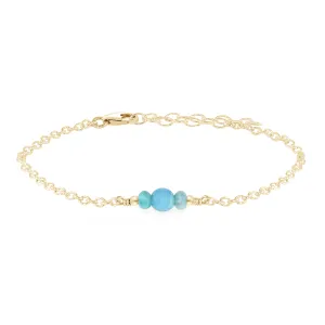 Dainty Larimar Gemstone Bracelet
