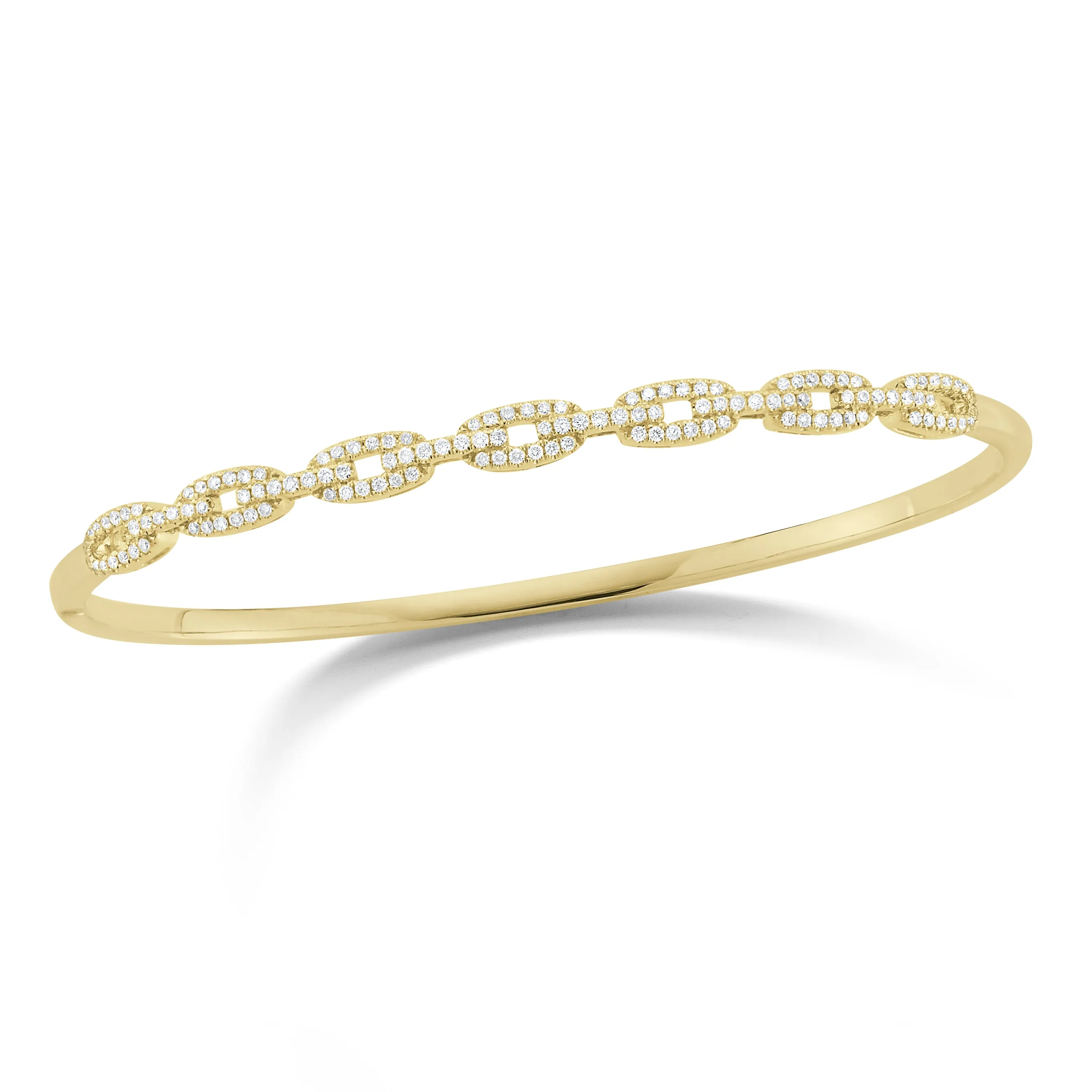 Diamond Chain Link Bangle Bracelet