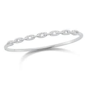 Diamond Chain Link Bangle Bracelet