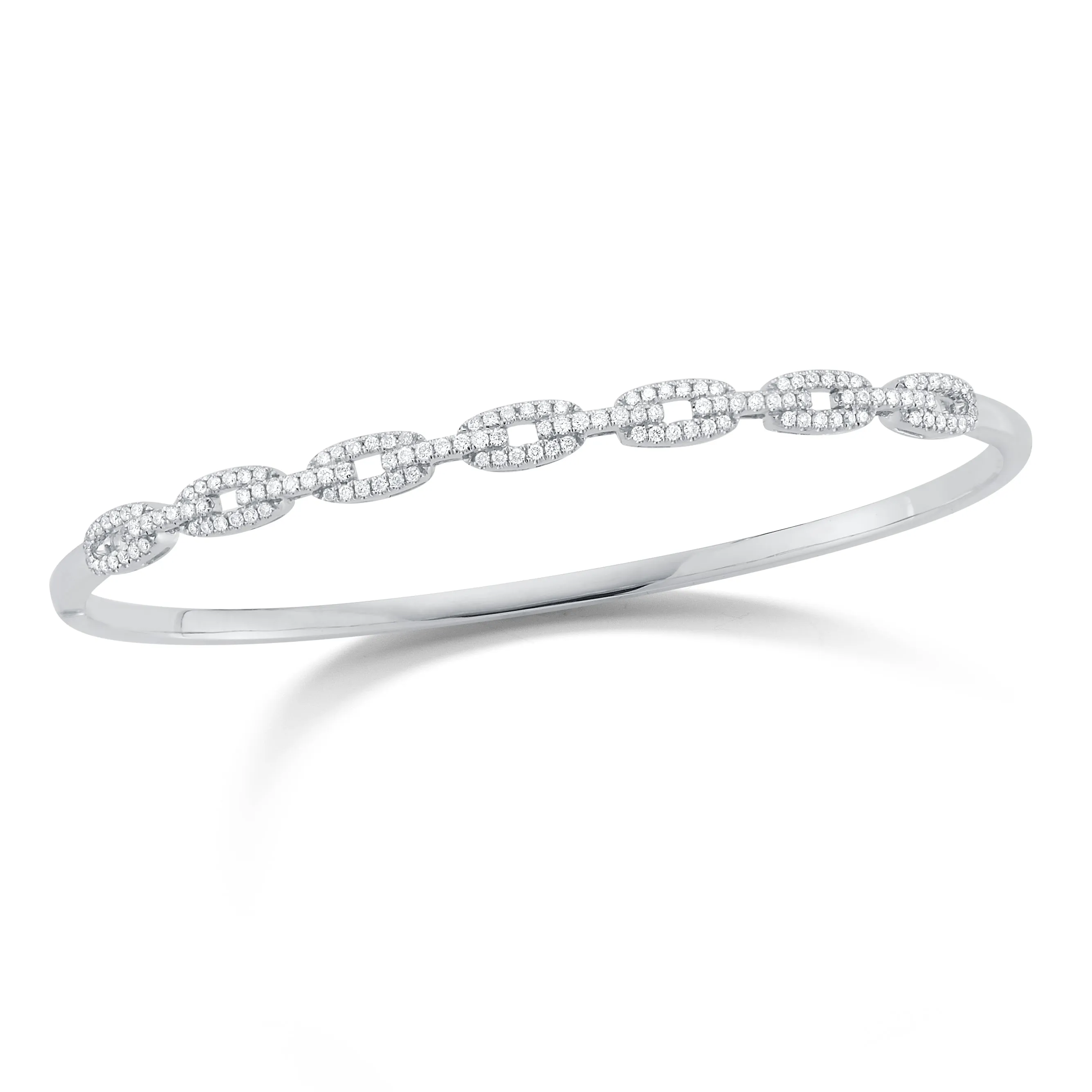Diamond Chain Link Bangle Bracelet