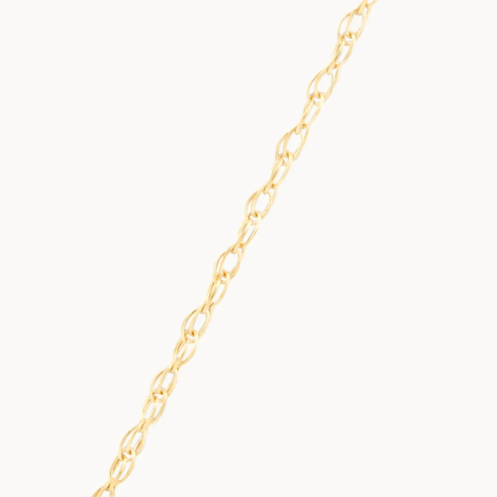 Diamond Letter I Necklace in 10k Gold