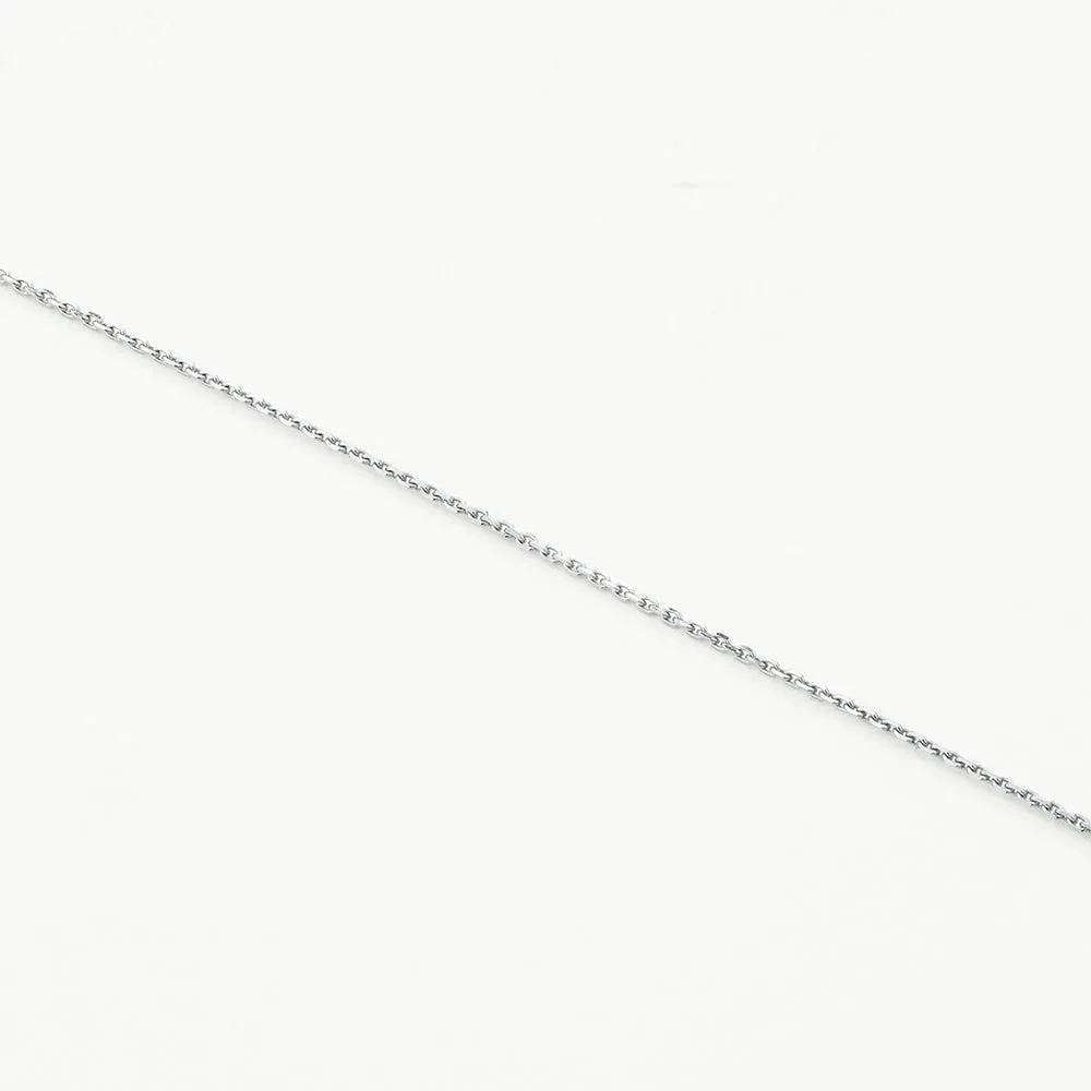 Diamond Letter S Necklace in Silver