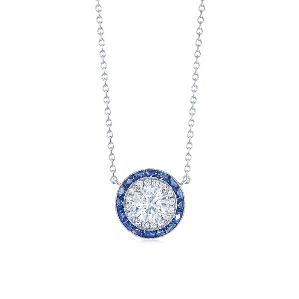 Diamonds and Sapphires Pendant
