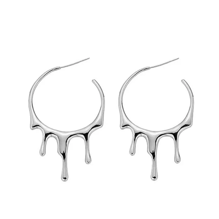 Drop Hoop Earrings