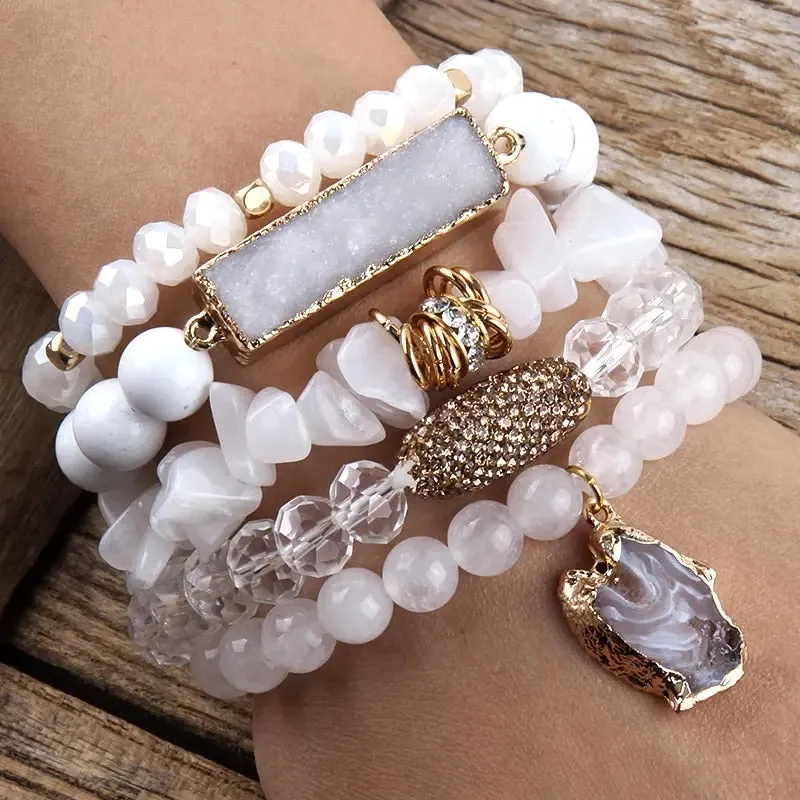 Druzy Stacked Bracelet