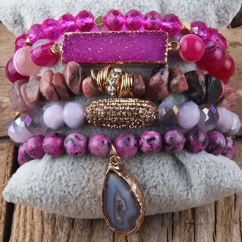 Druzy Stacked Bracelet