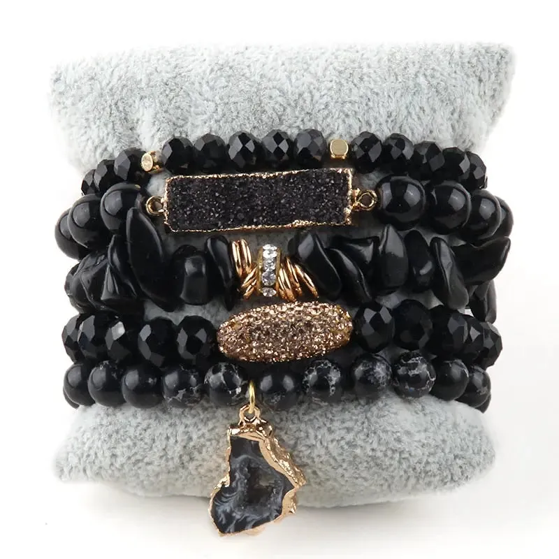Druzy Stacked Bracelet