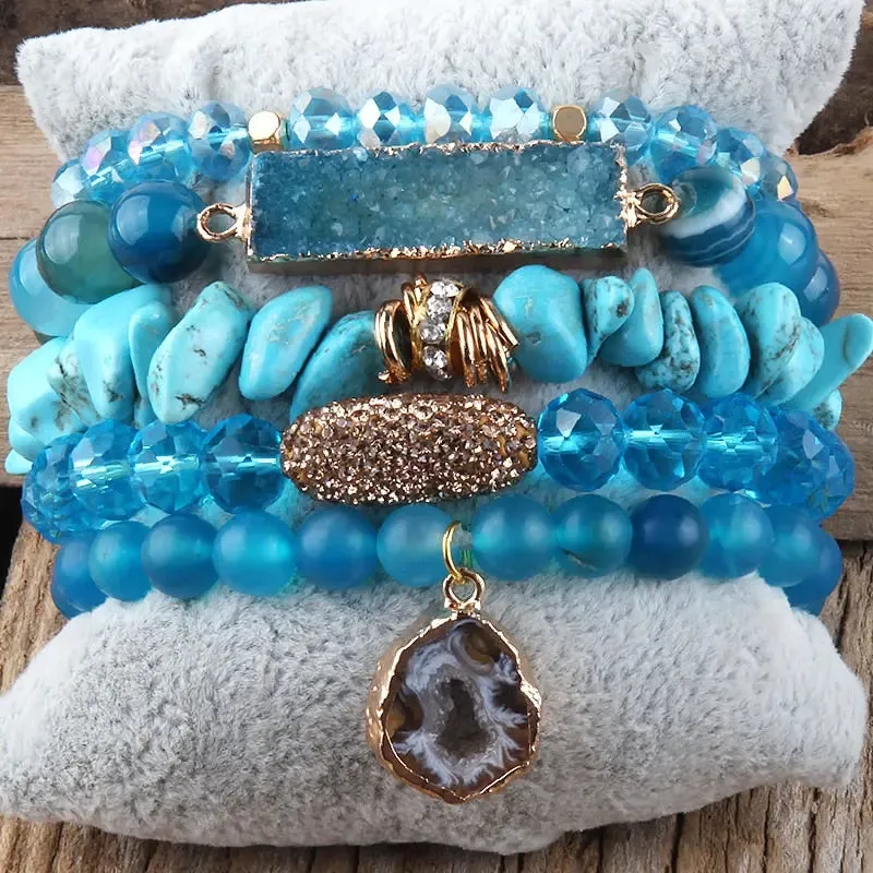 Druzy Stacked Bracelet