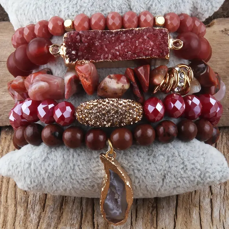 Druzy Stacked Bracelet