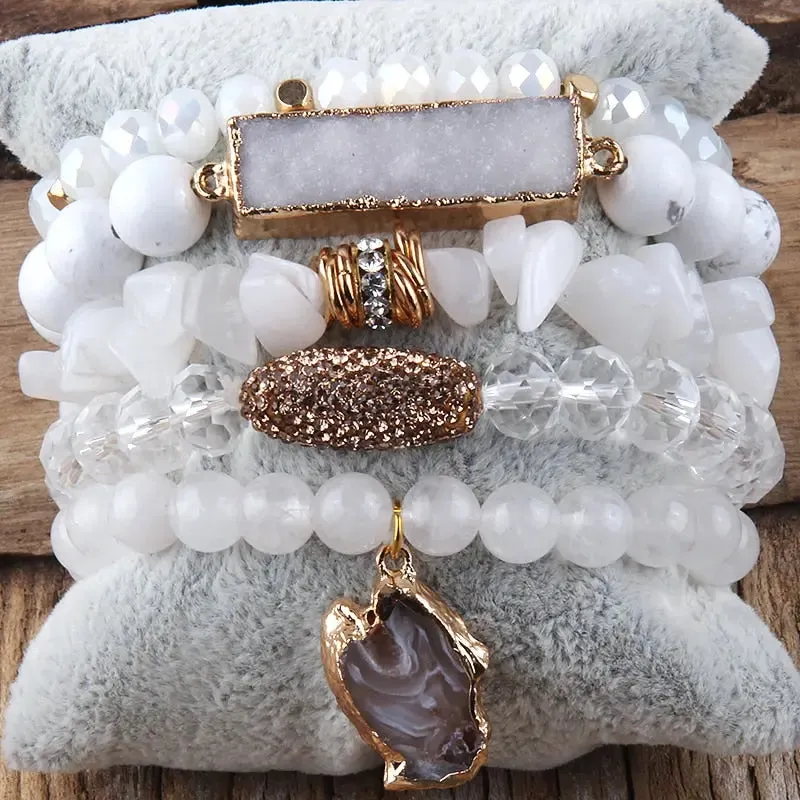Druzy Stacked Bracelet